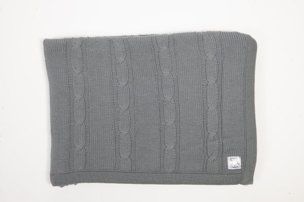 Grey knit blanket