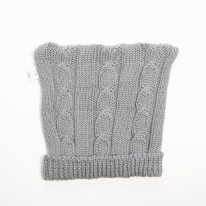 Merino Wool Grey knitted beanie
