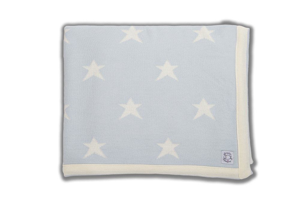 Ice Blue Stars Blanket | Leroy Mac Designs | Australian Made