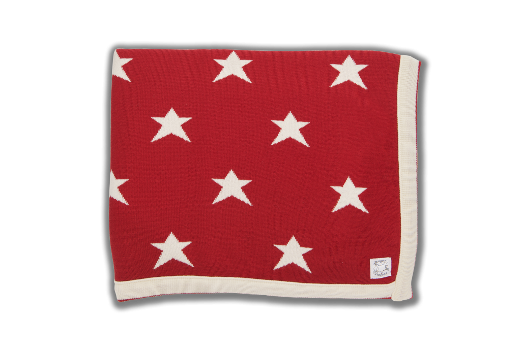 Red Stars Blanket | Leroy Mac Designs | Australian Made