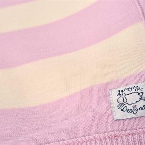 Merino Wool Pink Stripe Baby Blanket