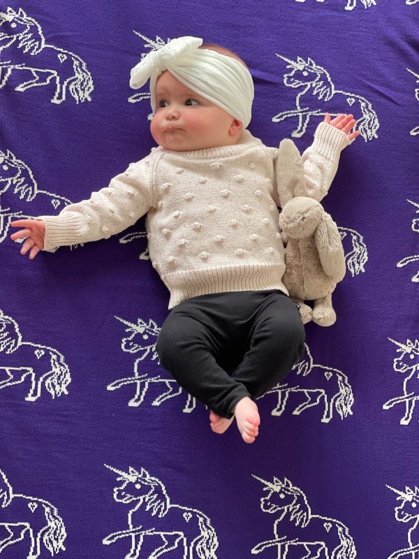 Purple Unicorn Baby Blanket